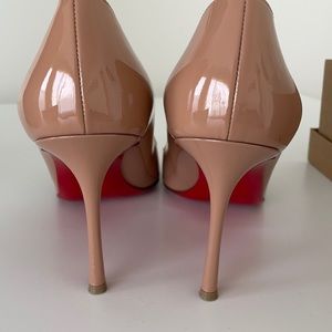 Christian Louboutin Yootish 85 nude patent heels